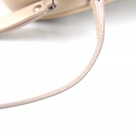 Auth SAINT LAURENT Lou Crossbody Shoulder Bag Beige Leather/Silvertone authentic - Picture 7 of 16